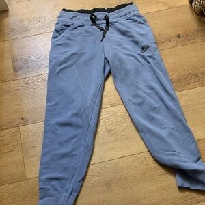 Nike women’s Light Blue Fleece Joggers with Black Waistband